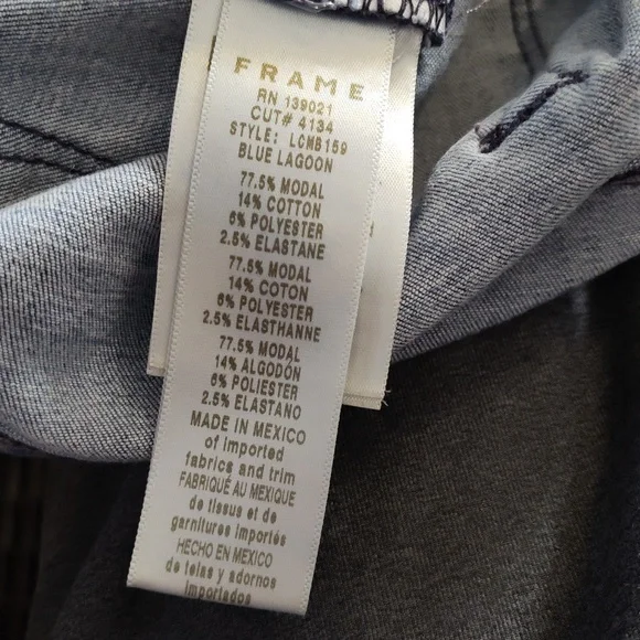 Frame Women's Denim Blue Jean Le Crop Mini Boot Medium Wash Size 28 - Picture 10 of 10